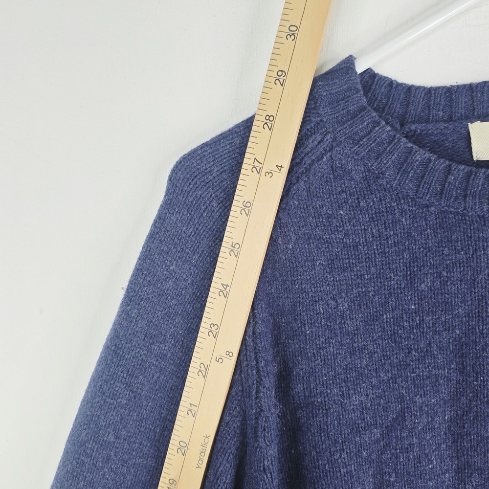 J. Crew Men's Size Medium 100% Wool Navy Blue Sweater Long Sleeve Style#61405 - Picture 4 of 8
